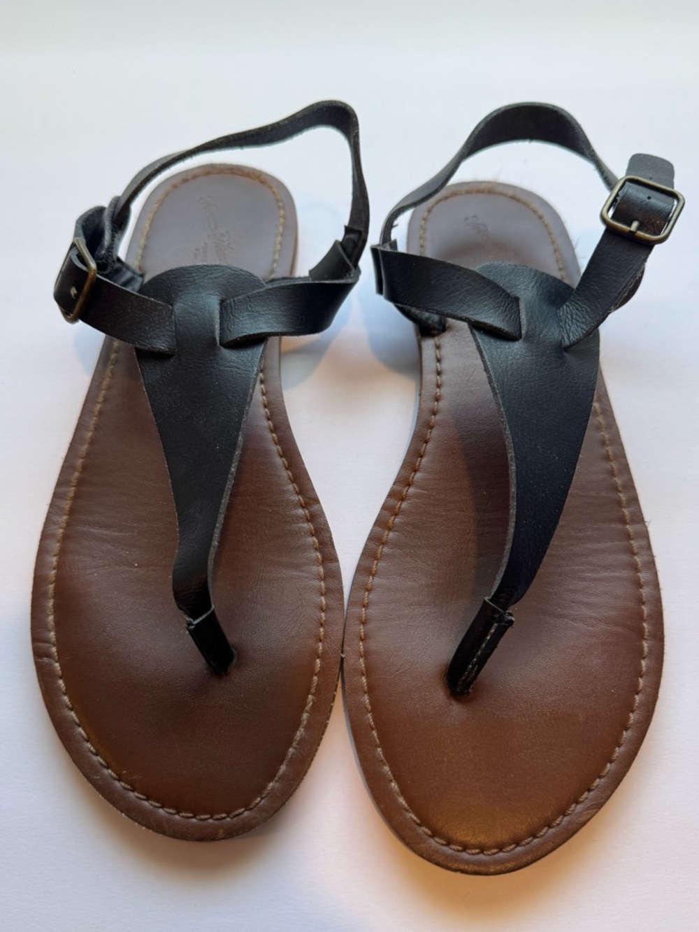 Black Thong Sandals